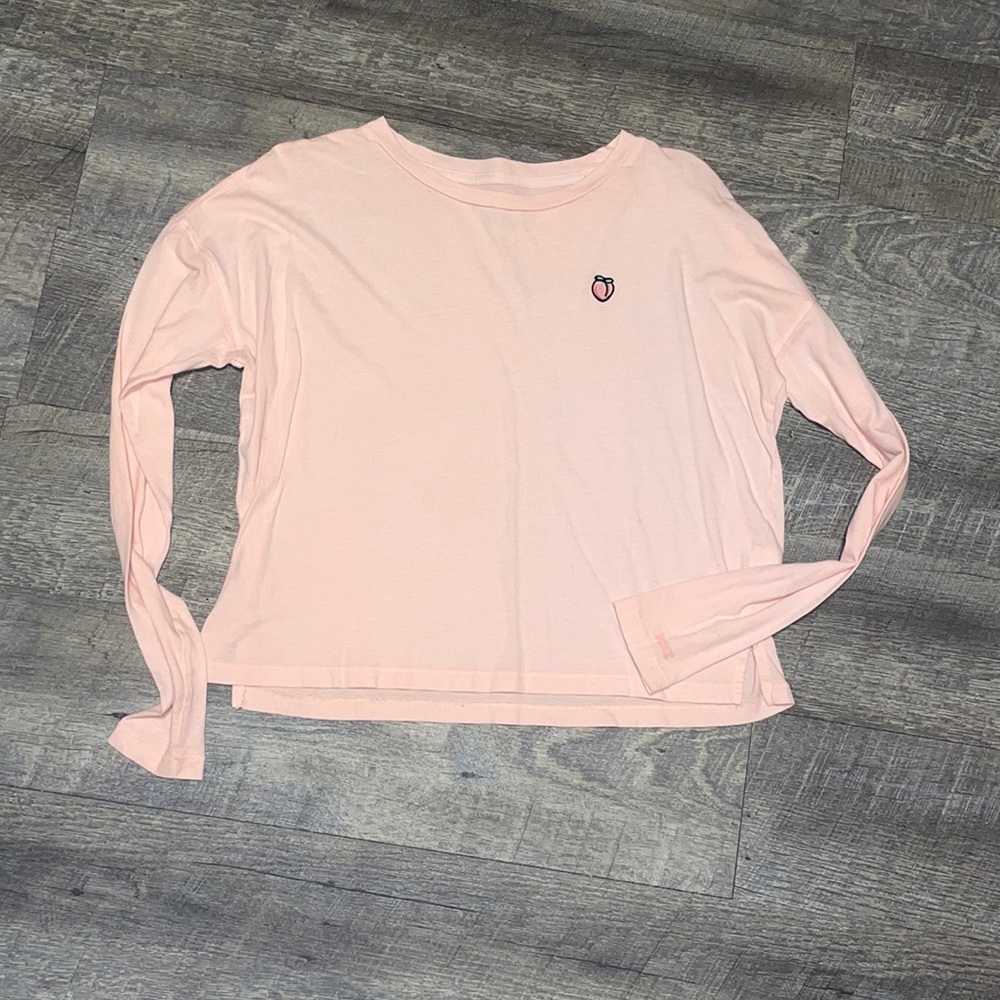 Long sleeve crop top PINK
